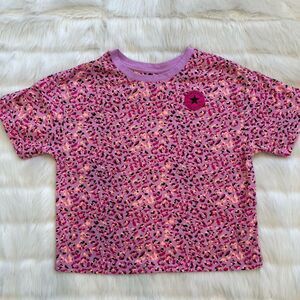 Converse x Clements Twins Big Girls Leopard Boxy T Shirt (L)